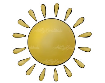 Sun Clipart, Sun PNG, Descarga digital