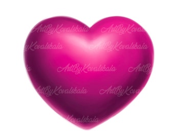 Hart Clipart, Pink Heart PNG, Valentijnsdag, Digitale Download