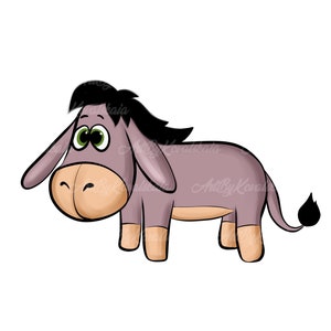 Donkey Clipart, Donkey PNG, Digital Download