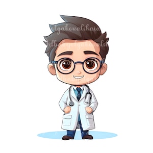 Doctor PNG, Cute Doctor Clipart, Digital Download