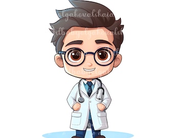 Doctor PNG, Cute Doctor Clipart, Digital Download