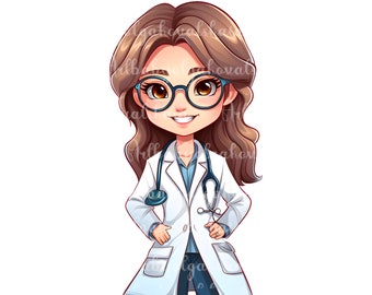 Doctor PNG, Cute Doctor Clipart, Digital Download