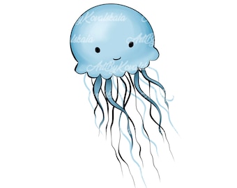 Jellyfish Clipart, Jellyfish PNG, Digital Download