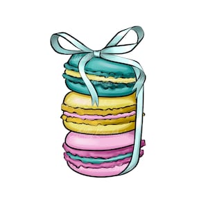 Macarons PNG, Macarons Clip art, French Macaroon Clipart, Digital Download