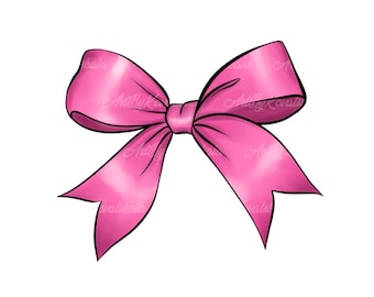 Bow PNG, Pink Bow Clipart, Digital Download