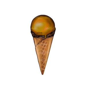 Ice Cream Clipart, Ice Cream Cone PNG, Digital Download
