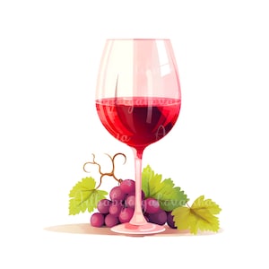 Verre de vin PNG, verre de vin rouge, raisin, téléchargement numérique des cliparts