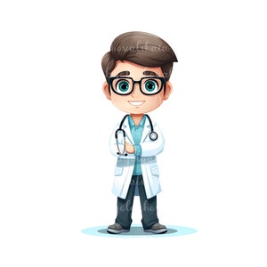 Doctor PNG, Cute Doctor Clipart, Digital Download
