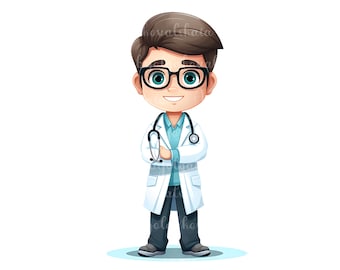 Doctor PNG, Cute Doctor Clipart, Digital Download