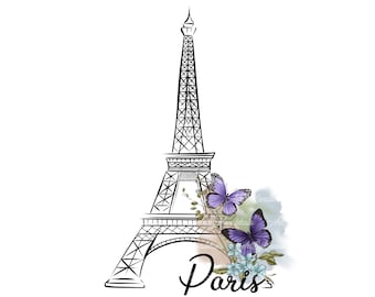 Torre Eiffel PNG Clipart: Ilustración de París (Descarga digital)