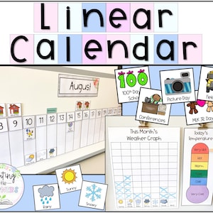 Linear Calendar and Weather Graph
