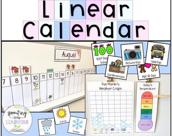 Linear Calendar and Weather Graph