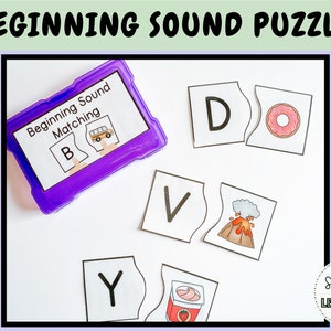 Beginning Sound Match | Preschool & Kindergarten Literacy Activity