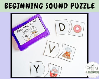 Beginning Sound Match | Preschool & Kindergarten Literacy Activity