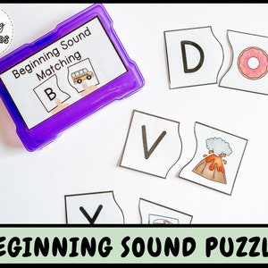 Beginning Sound Puzzle | Preschool Letter Sounds
