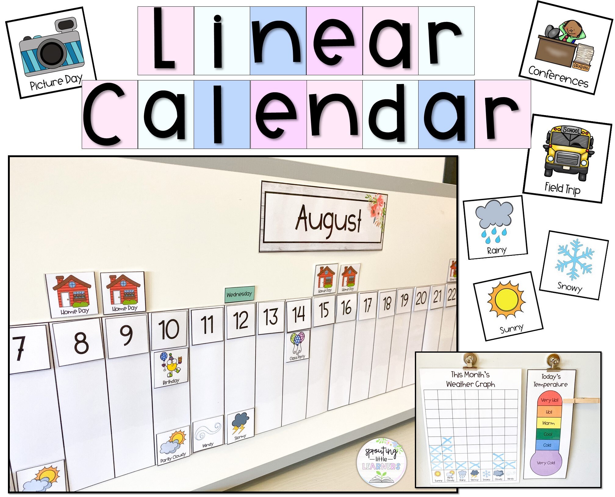 Interactive Classroom Calendar Etsy