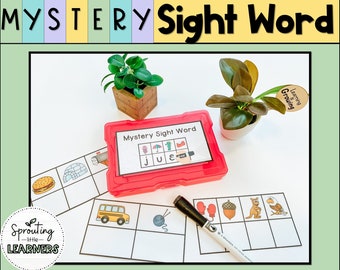 Sight word game for kindergarten