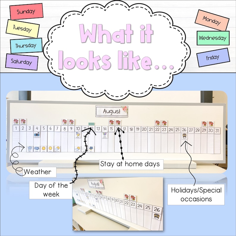 Printable Classroom Calendar - Etsy