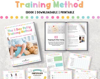 Potty Training in 3 Days eBook Bundle | Toddler Potty Plan, Charts, Tracker & Printable Guide | PDF Download for Parents