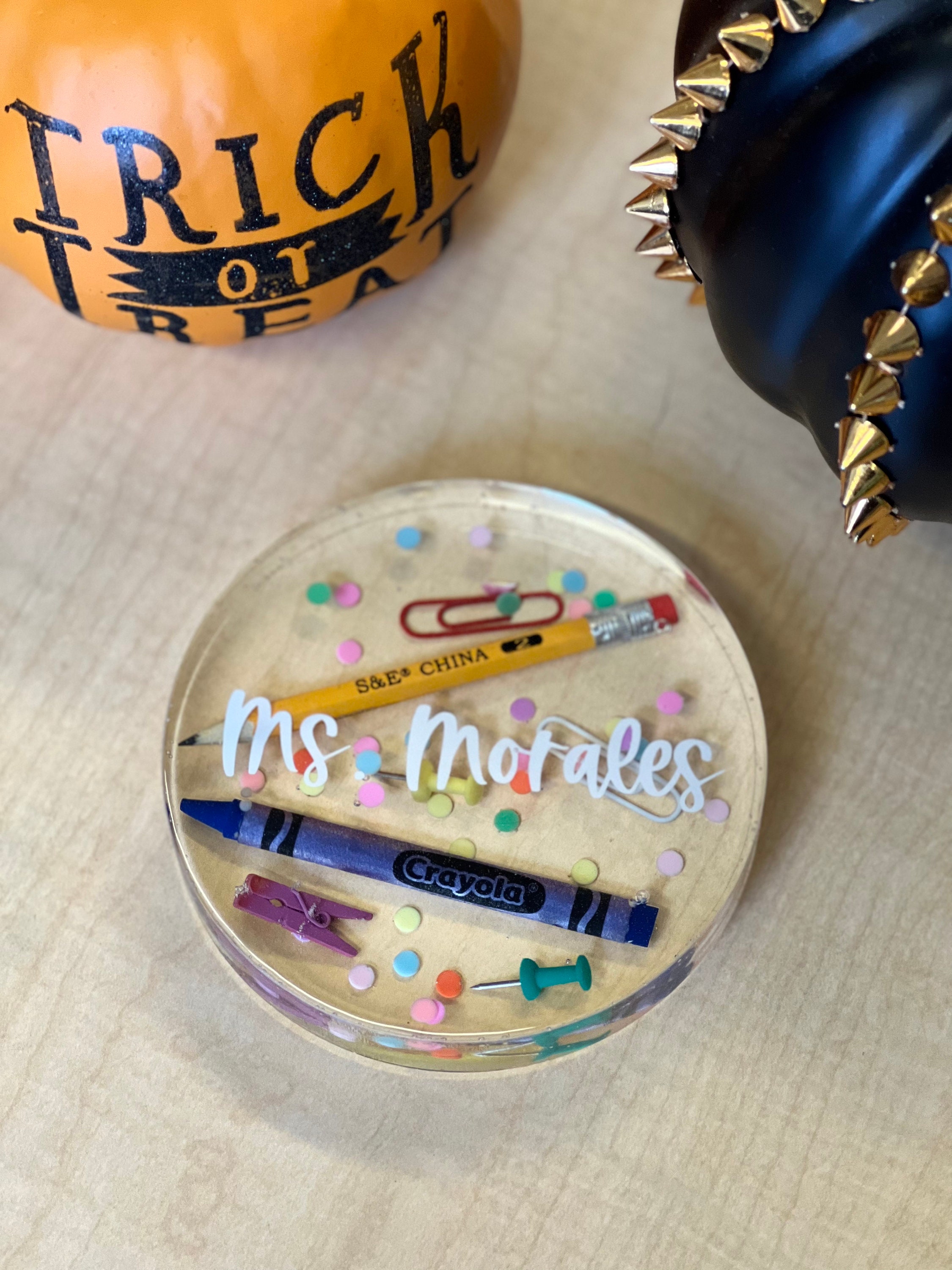 Personalized Teacher Coaster Teacher Paperweight, Perfect Teacher Gift ...