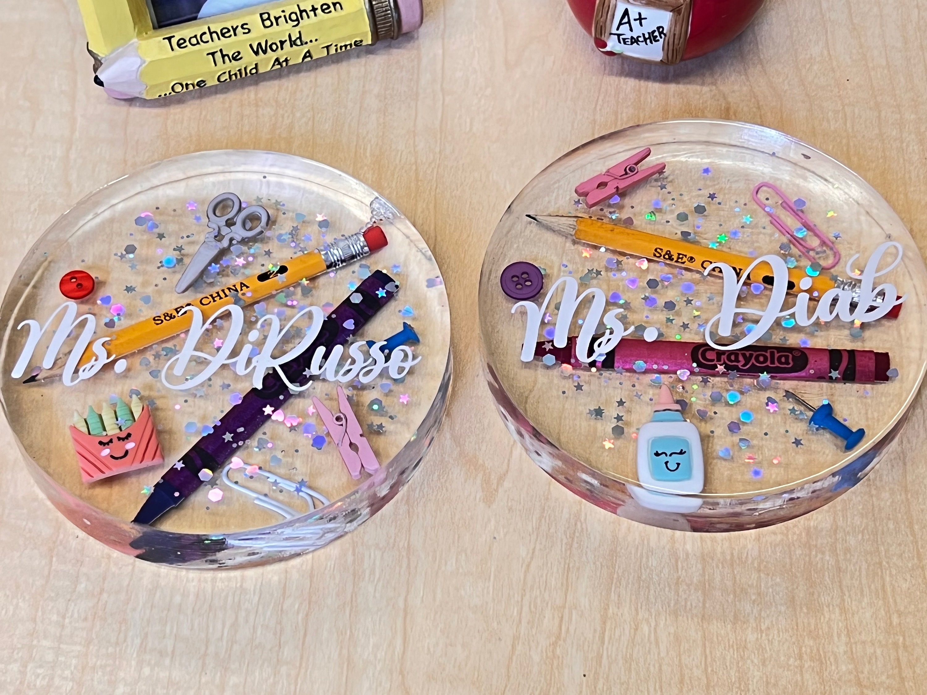 Personalized Teacher Coaster Teacher Paperweight, Perfect Teacher Gift ...