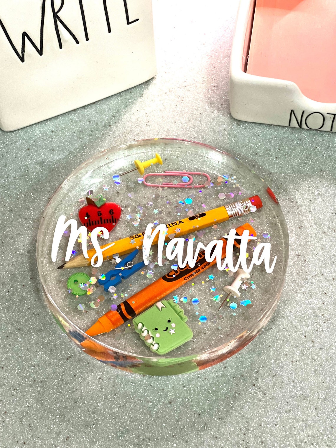 Personalized Teacher Coaster Teacher Paperweight, Perfect Teacher Gift ...