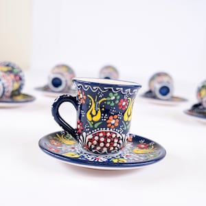 Ensemble de tasses à café et soucoupes en céramique expresso, ensemble de tasses à café traditionnelles, tasse Macchiato, ensemble de tasses à expresso en poterie