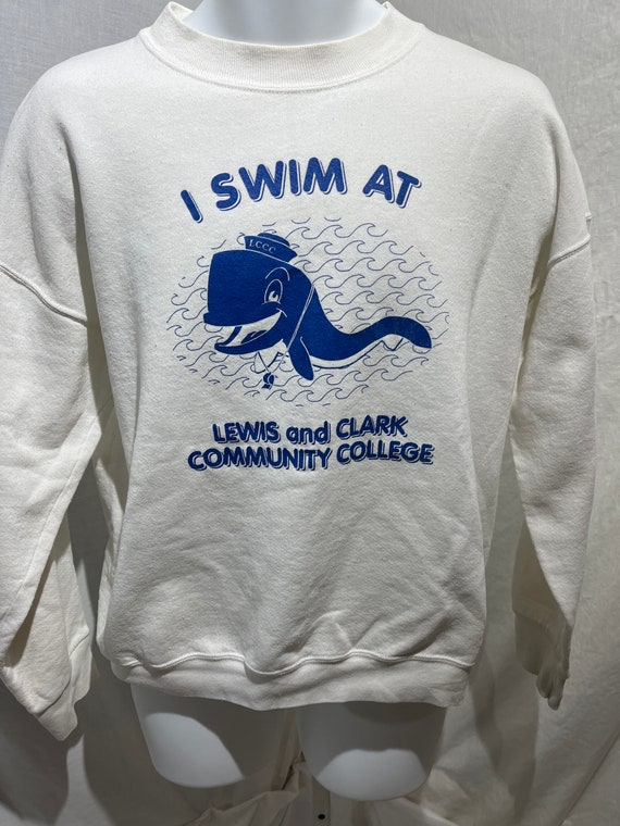 Vintage Lewis and Clark Community College Swim Sweatshirt, Great 