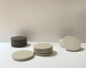 Concrete Coaster Set, Modern Drink Coasters, Minimalist Home Decor, Handmade Cement Coasters, Housewarming Gift