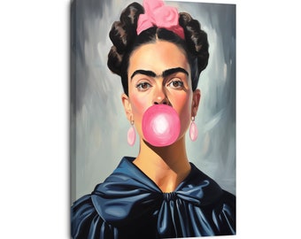 Frida Wall Art, Frida Khalo Art Print, Modern Frida Art, Frida Pop Art, Ready to Hang
