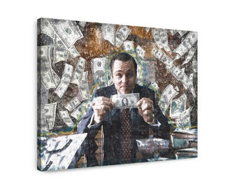 Motivational Poster, Money Wall Art, Office Decor, Ready to Hang, Gift for Him