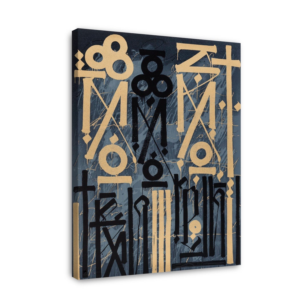 Retna Rex R Retna Art Canvas, Retna Canvas Poster, Caligraphy Print, Letters Wall ...