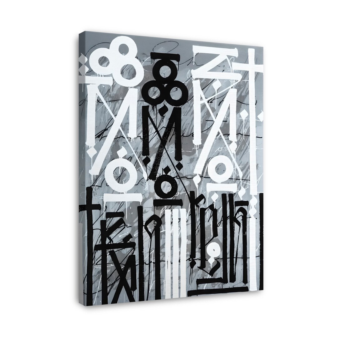Retna Rex R Retna Art Canvas, Retna Canvas Poster, Caligraphy Print, Letters Wall ...