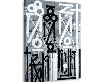 Retna Art Canvas, Retna Canvas Poster, Caligraphy Print, Letters Wall Art, Ready To Hang