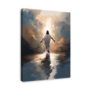 Follow Me - Jesus Art, Jesus Walking On Water, Christian Home Decor, Jesus Christ Art
