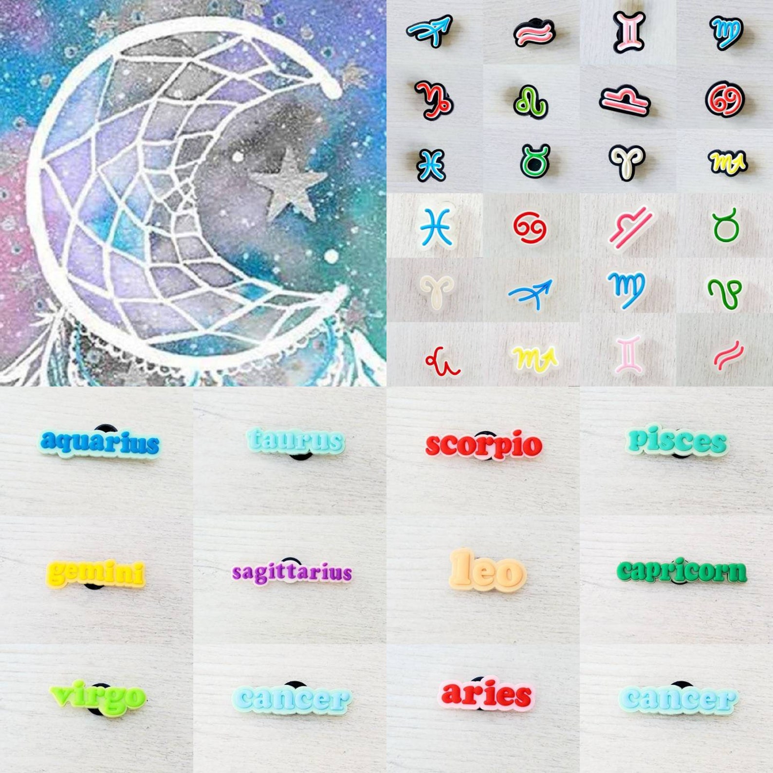 Zodiac Jibbitz Whats Your Star Sign Baby Aries Taurus Gemini Etsy UK