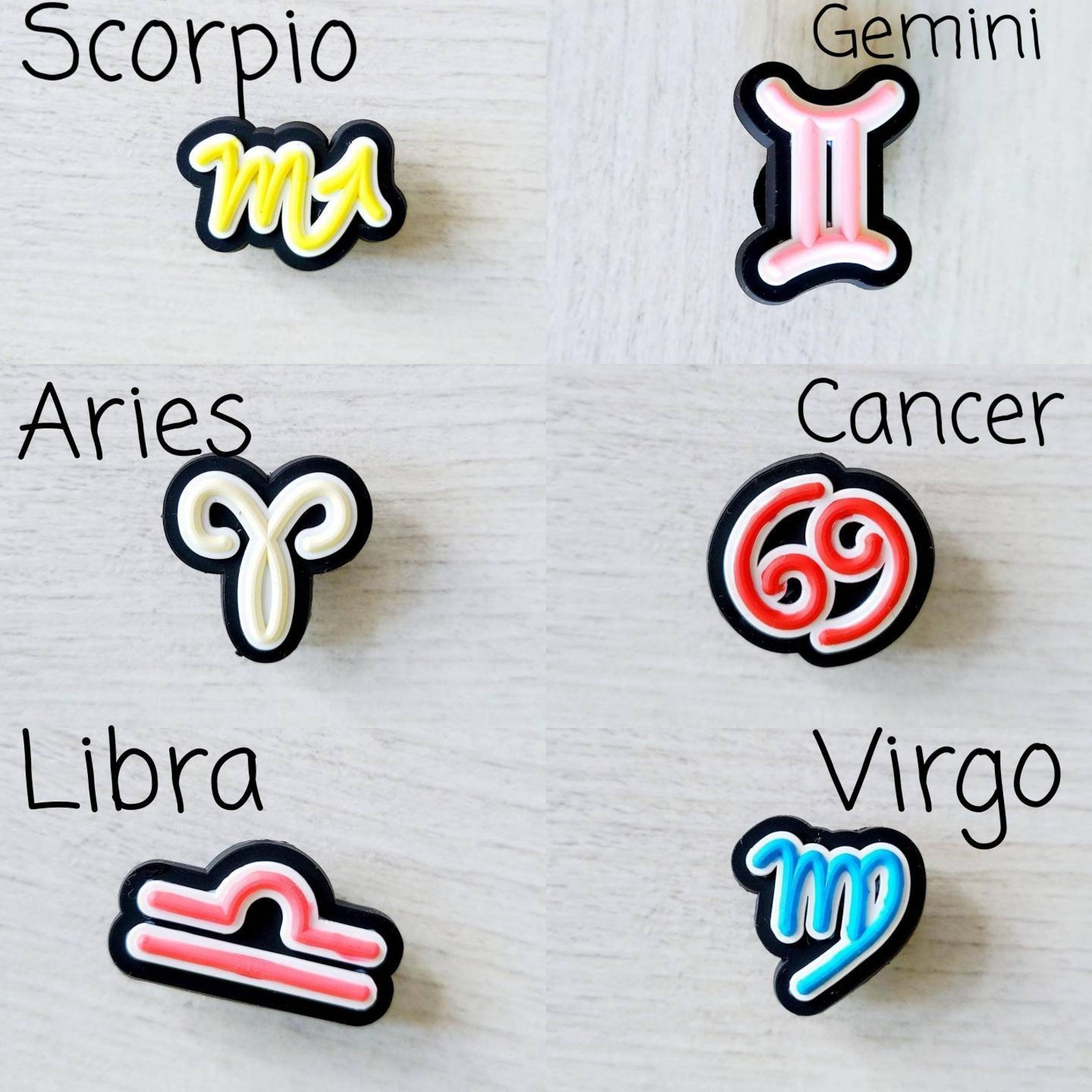 Zodiac Jibbitz Whats Your Star Sign Baby Aries Taurus Gemini Etsy UK