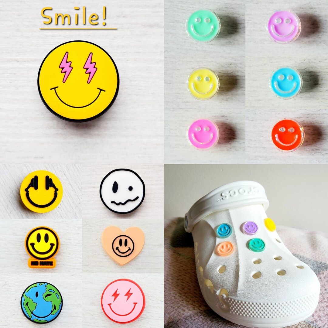 Smiley Face Jibbitz Brooches Fashion Accessory Funky Funny Etsy