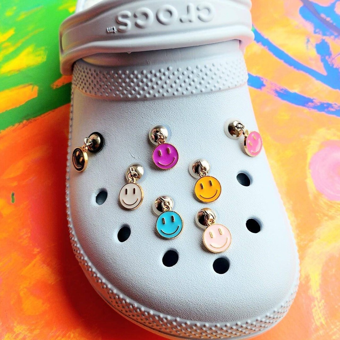 Unique Metal Smiley Face Jibbitz Brooches Fashion Accessory Etsy