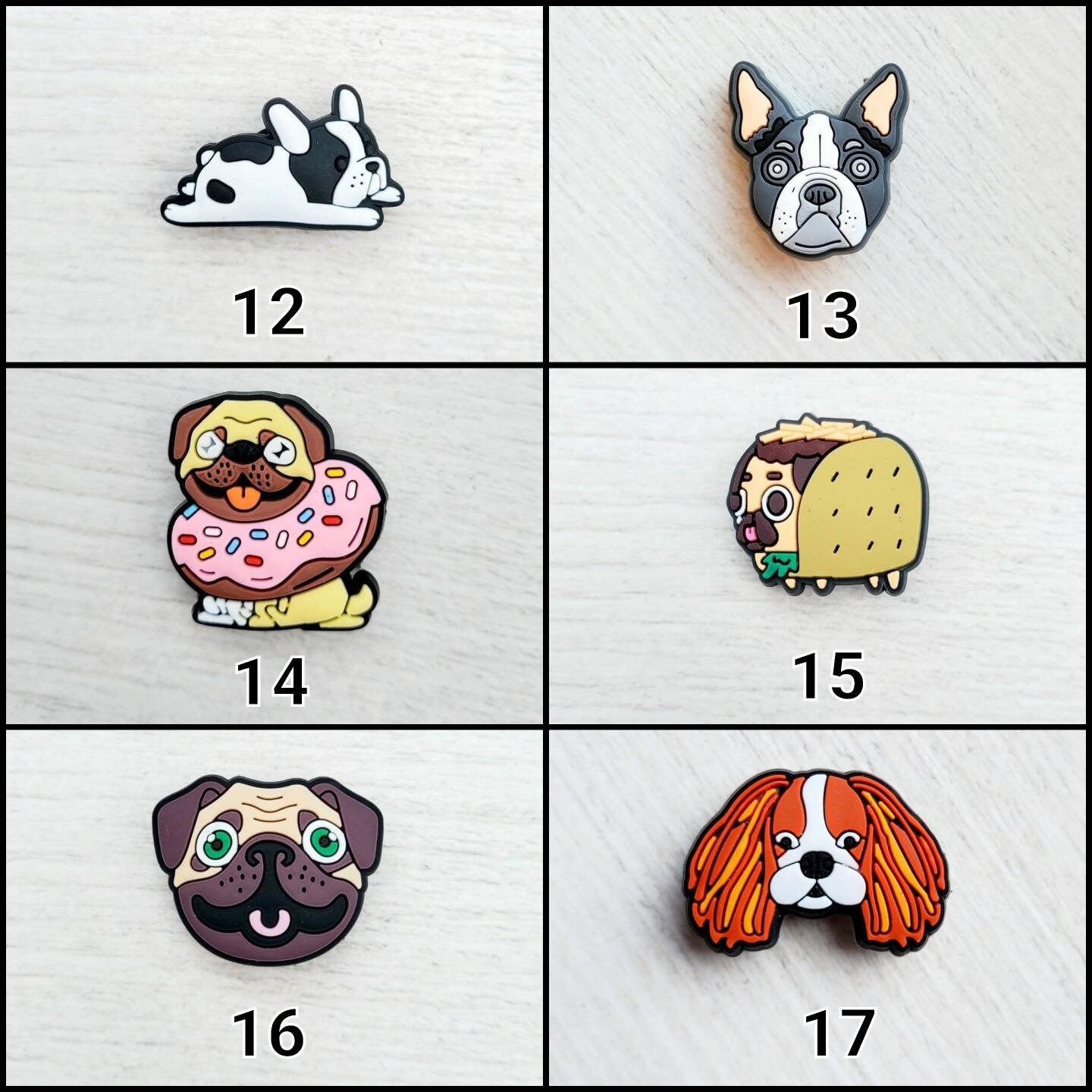 Dog Jibbitz Cute Bull Chihuahua Paw Brown Pug St Bernard Etsy UK