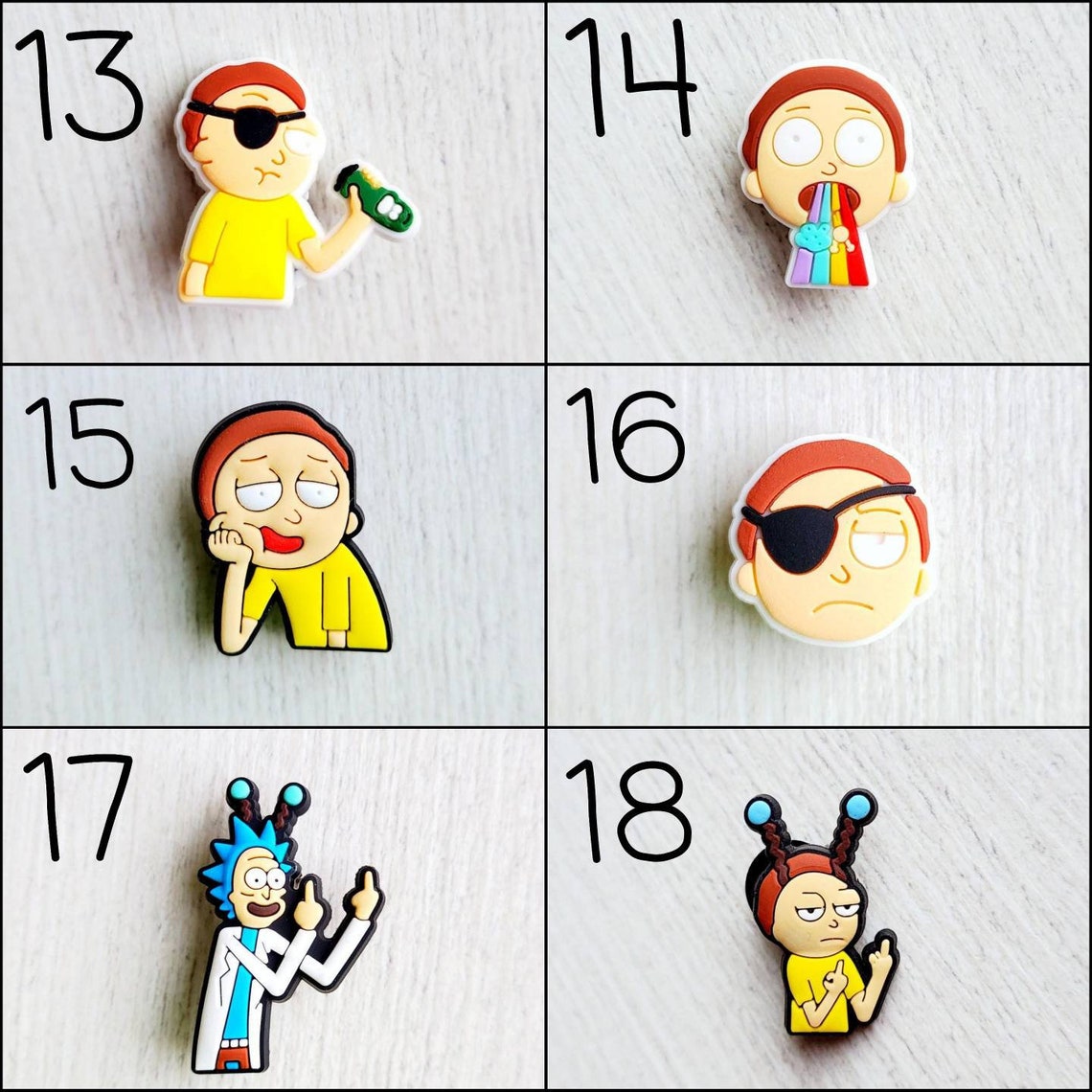 Rick and Morty Jibbitz Croc Charms Accessories Clogs Shoe Etsy UK