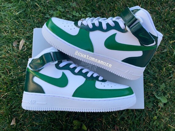 Nike Air Force 1 verde Nike Air Force Ones verde oscuro | Etsy España