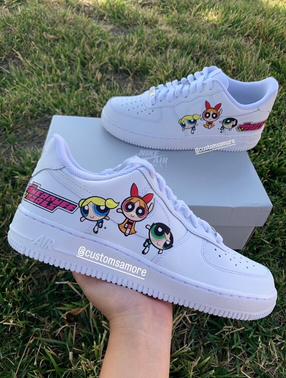 Power Puff Girls Nike Air Force 1 Power Puff Girls Custom Air - Etsy