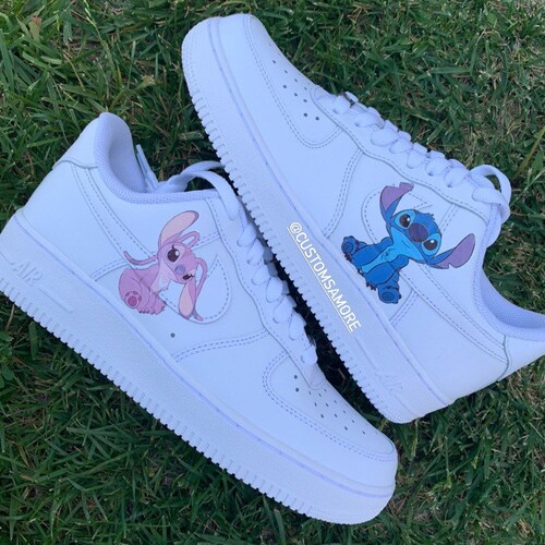 Stitch y Angel Nike Air Force 1 lilo y stitch personalizados | Etsy México