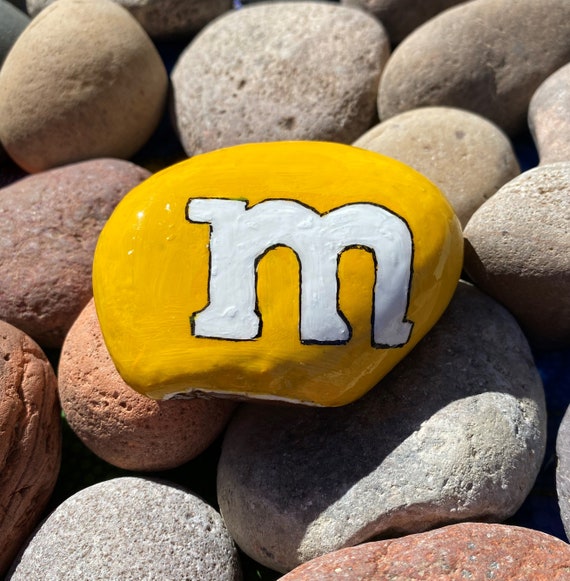 Bitten Yellow M&M. Stone by Val 