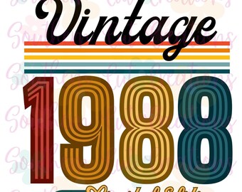 Vintage 1988 limited edition PNG download