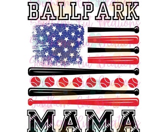 Ballpark Mama PNG digital download