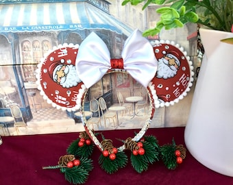 Christmas Minnie Mouse Ears Headband – Disney Inspired Holiday Accessories.