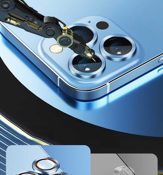 Glitter Diamond Lens Ring Camera Film For iPhone 13 Pro Max 11 Pro 12 Mini  Lens Screen Protector Tempered Glass Metal Ring Cover