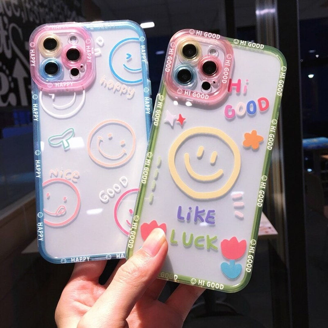 Cute Cartoon Smile Flower Clear Phone Case for iPhone 13 Pro - Etsy